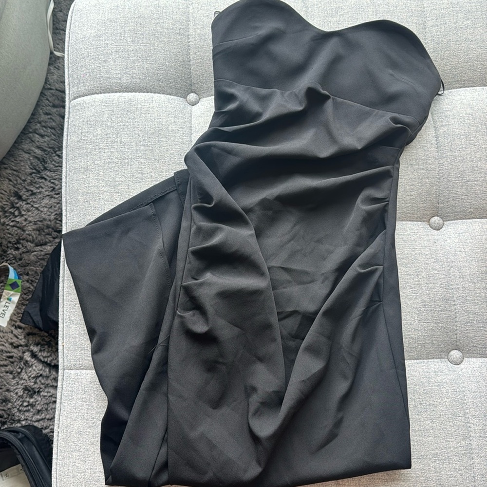 Zara black strapless dress